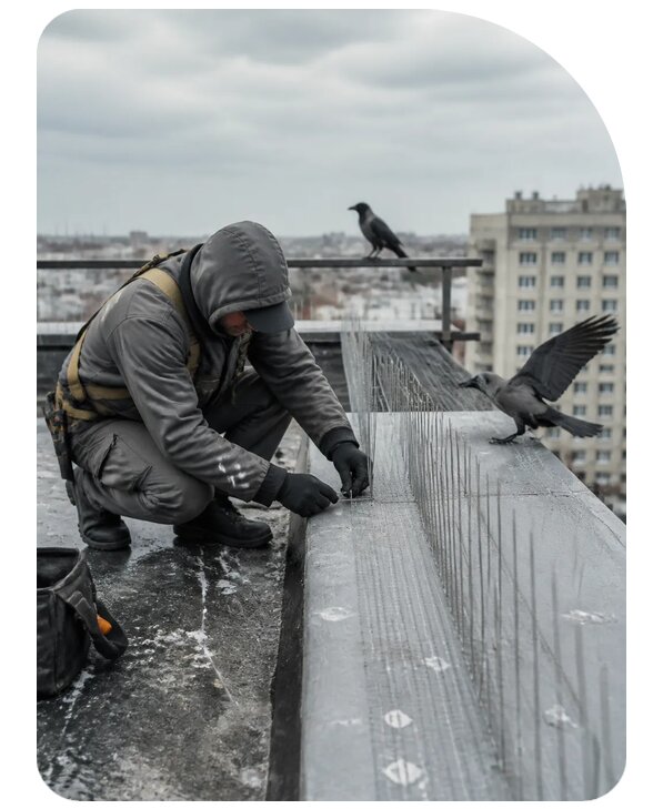 Защита от ворон под ключ в Кургане по цене от 5155 р. | Сенат-Крг